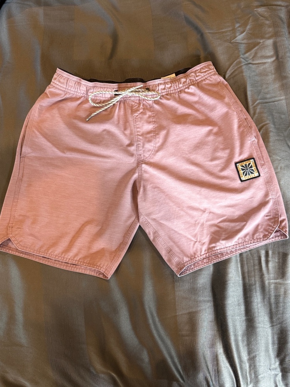 VISSLA Lilac Drawstring Shorts with Contrast Waistband